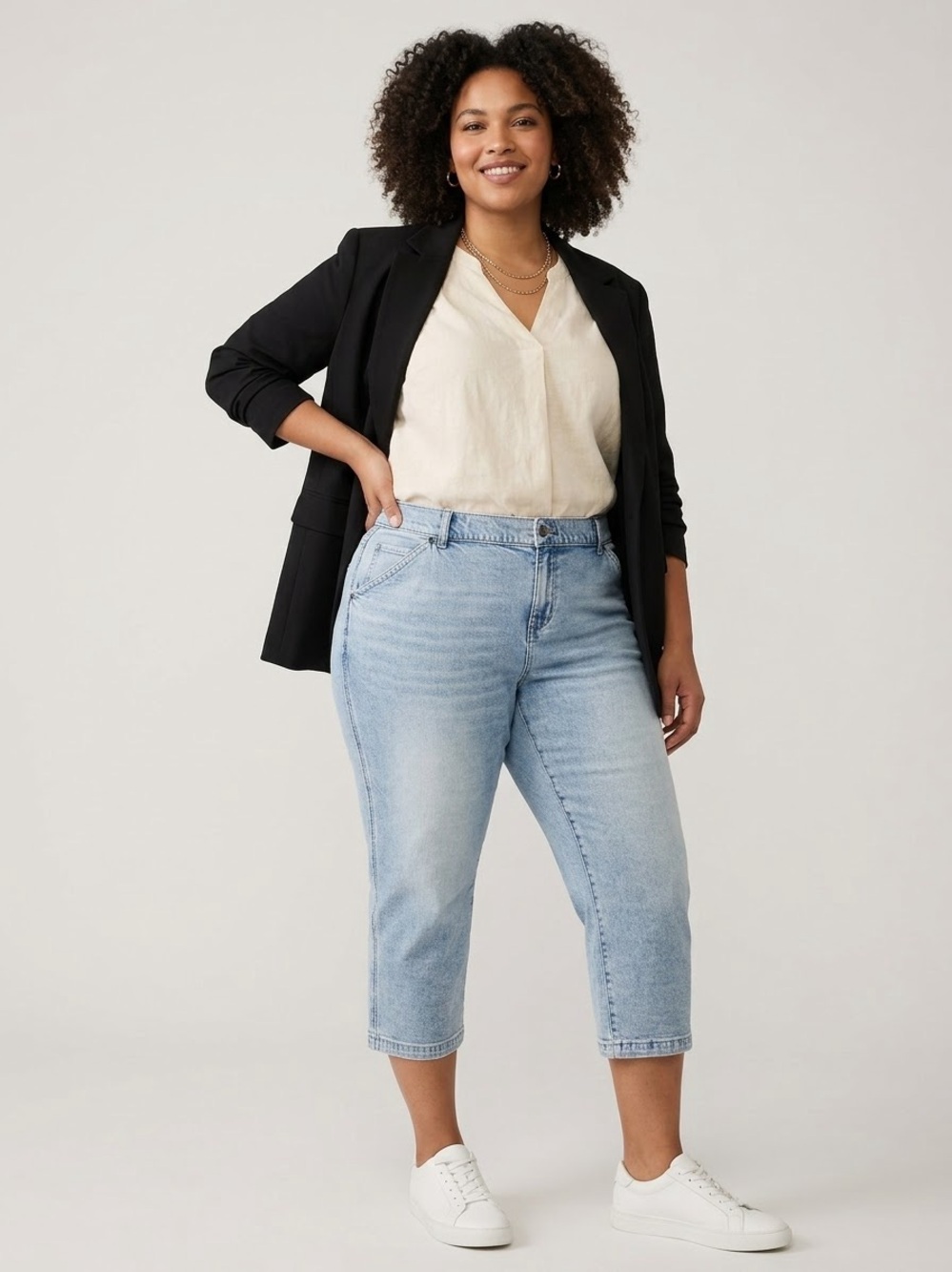 Lane Bryant Light Blue Denim Cropped Jeans